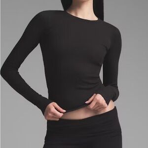 SKIMS Black Long Sleeve Tee